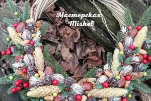 Новорічний вінок. Різдво. - Опис