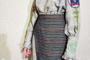 Жіноча лляна спідниця. Ткана авторська робота. - Опис