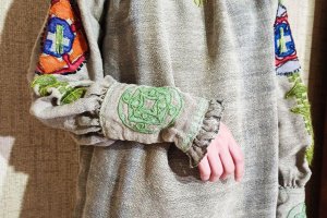Женская льняная рубашка. Домоткана. Авторская работа. - Описание