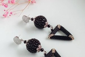 Работа Серьги 'Геометрия'