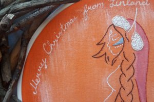 Вышитая картина с Рождеством Merry Christmas from Finland - Описание