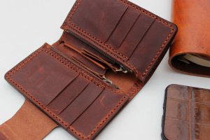 Кошелёк ручной работы, натуральная кожа - Описание