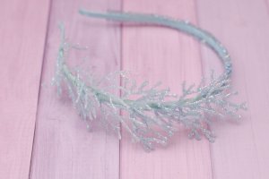 Стильний новорічний обруч обідок блакитний