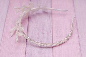 Новорічний обруч білий ободок - Опис