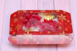 Новогодний набор украшений красно-золотой  - Описание