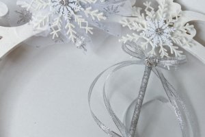 Набор снежинки.Обруч и палочка снежинка.Снежная королева - Описание