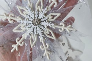 Набор снежинок.Обруч и палочка снежинка. - Описание