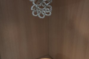 Ангелочек с янтарем, розовым кварцем, аметистом, нефритом