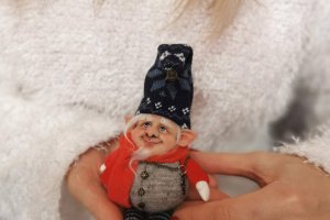 Авторская кукла Гномик,  новогодний гномик,  гном - Описание