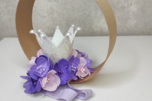 Повязка корона на годик - Описание