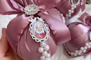 Набір пудрових новорічних куль . - Опис