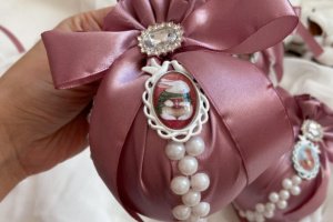 Набір пудрових новорічних куль . - Опис