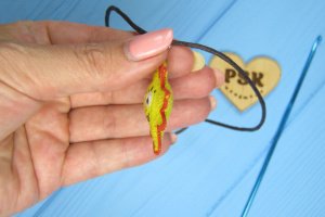 Солнышко, вязаная подвеска ручной работы. Солнце смайлик PSK - Описание