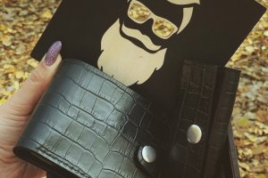 Шкіряний набір портмоне+ ключниця - Опис