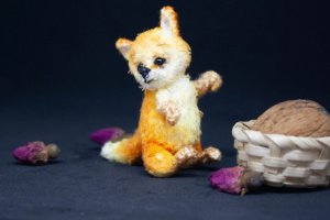 Работа Лисичка – миниатюра, 6 см