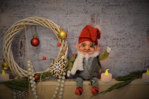 Работа Новогодний Гном авторская кукла