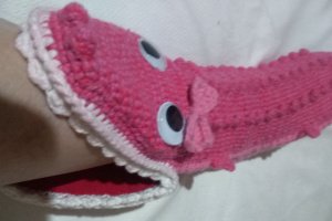 Шкарпетки - ′Звіроноски′ крокодильчики′ .Ручна робота  - Опис