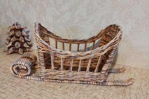 Робота Новорічні плетені санки