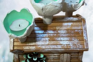 Деревянный рождественский домик - Описание
