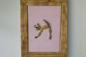 Кот.Кошка. Морская галька на холсте - ДРУГИЕ РАБОТЫ