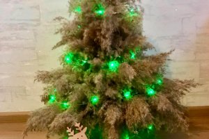 Елка из пампасной травы - Описание