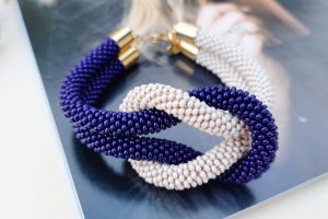 Браслет 'Double' из чешского бисера - Описание