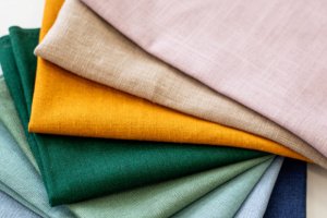 Льняная салфетка ручной работы 45 см x 45 см Зеленый - Описание