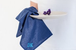 Персоналізована серветка 40 см x 40 см Синій