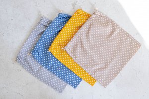 Торбинка для зберігання з бавовни  26см x 30см Сірий  - Опис