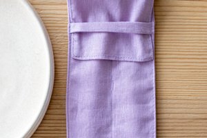 Конверт для столових приборів, фіолетовий (10 см x 25 см) - Опис