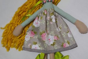 Работа Кукла ручной работы с длинными волосами