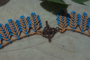 Бисерное колье - Описание