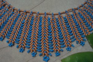 Бисерное колье - Описание