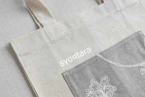 Шопер Grey 30*32*10см хлопок - Описание