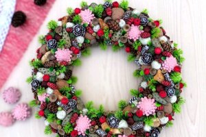 Рождественский венок. - Описание