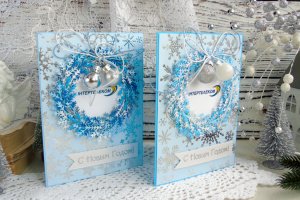 Корпоративні листівки з лого компанії - Опис