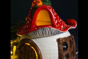 Работа Подсвечник мухомор