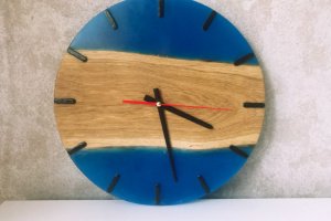 Робота Настінний годинник у стилі Loft Blue