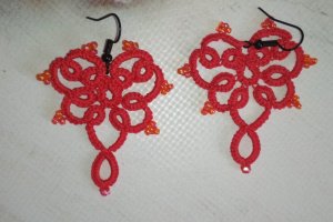 Сережки "Сочний червоний"