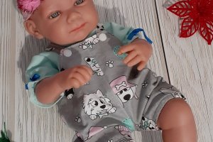 Одяг пупс Антоніо Хуан. Футболка, комбінезон + пов'язка.