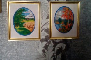 10 вишитих картин одним лотом. - Опис