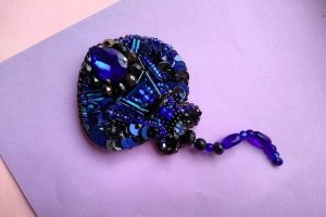 Брошь рыба скат - Описание