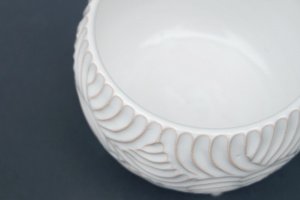 Білий керамічний горщик для квітів - Опис