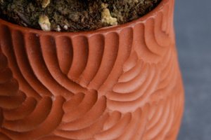 Керамічний червоний горщик для квітів - Опис