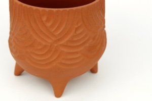 Керамічний червоний горщик для квітів - Опис
