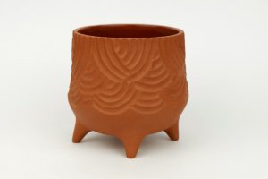 Керамічний червоний горщик для квітів - Опис