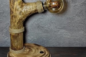 Лампа лофт настольная - Описание