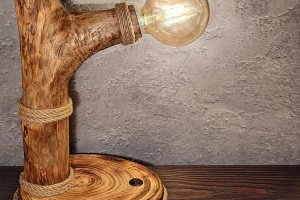 Лампа лофт настольная - Описание