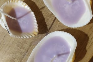 Свечи в раковине, пальмовый+соевый воск - Описание
