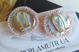 Серьги из розового кварца - Описание